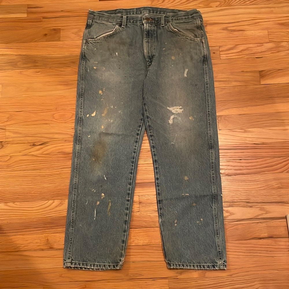 Perfectly worn Rustler jeans